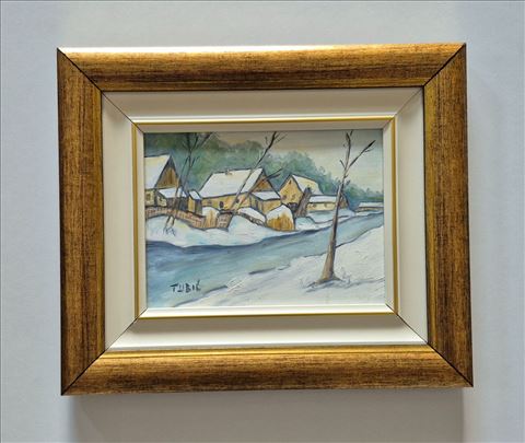 Ulje na lesonitu - Selo 12, minijatura