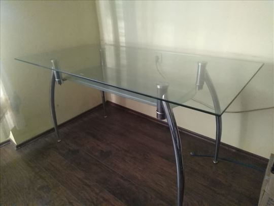 stakleni sto za trpezariju 150 x 75