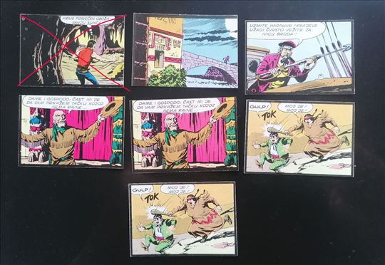 6 zivih nelepljenih original slicica Zagor 