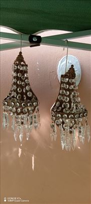 Prelepe Stare Zidne Kristalne lampe Secesija 