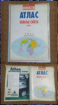 Dodatak 2002.  ATLAS Zemlje sveta  - Več. novosti
