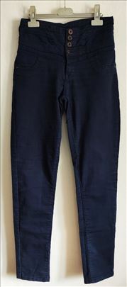 CAPITTO jeans skinny pantalone sa korset strukom 