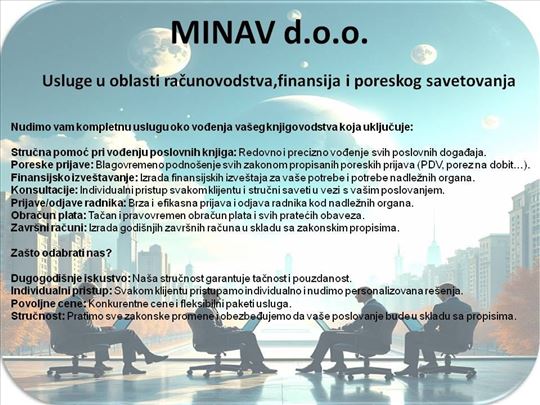 Usluge u oblasti knjigovodstva, finansija i poresg