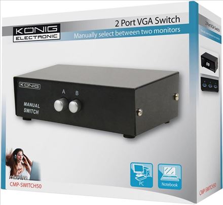 Konig VGA 2 Port USB 2 Port Switch garancija 