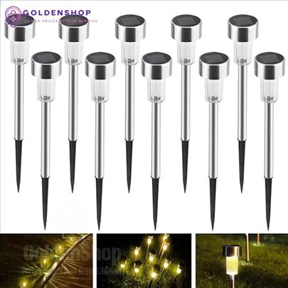 Solarne lampe od inox LED solarne lampe set 10 kom