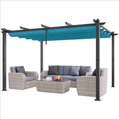 Baštenska pergola paviljon  2.96x3.95x2.3m Plava