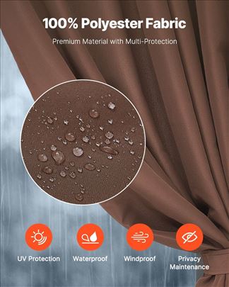 Zavese za paviljon 284x284x211cm Braon