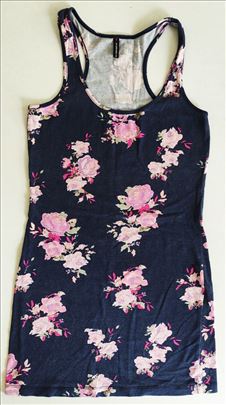 Fishbone cvetna pamučna elastična haljina vel. S/M