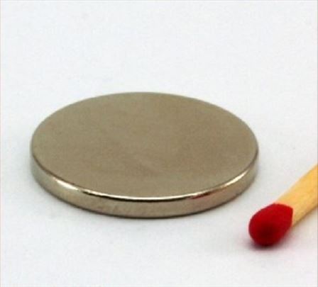 Kružni neodijumski magnet Fi 20x2 mm 2,2 kg