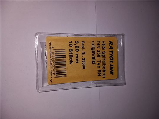 Ratioline burgije za metal fi3,2