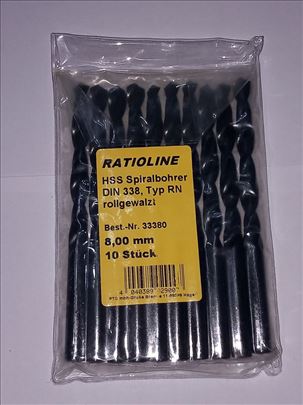 Ratioline burgije za metal fi8