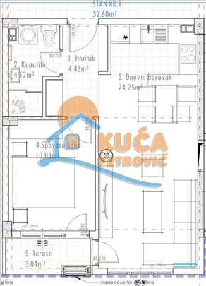 Novogradnja, direktna prodaja, Dubočica, 53m2