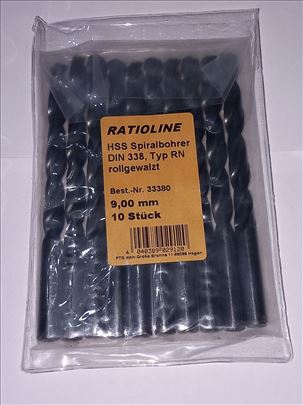 Ratioline burgije za metal fi9