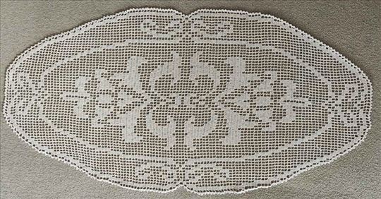 Nov heklani krem milje ručni rad 75 x 40 cm