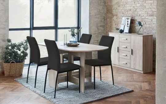 Trpezarijske Stolice Metal-Stof NOVO Top Kvalitet 