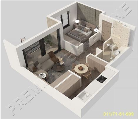 2.0, Centar Banovo Brdo, karpoševa, 47,19m2 