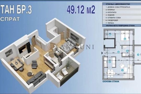 Moderan lux 2.0 stan u Zemunu – Novogradnja visoko