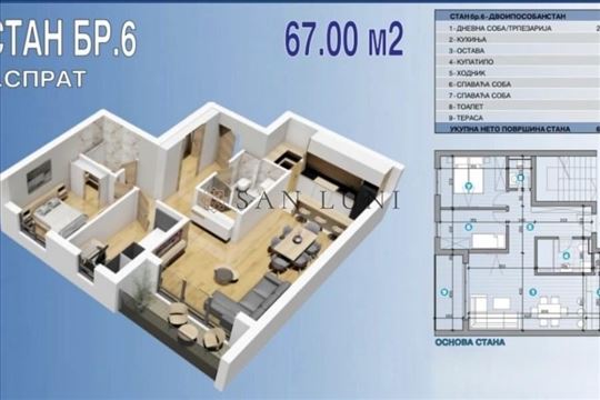 Moderan lux 3.0 stan u Zemunu – Novogradnja visoko