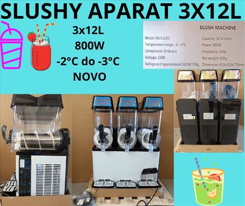 Slush aparati 3X12l 800W