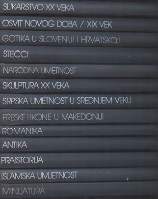 Umetnost na tlu Jugoslavije, 13 knjiga