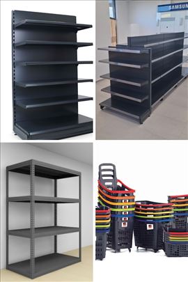 Rafovi za markete,metalne,inox i prohrom police 