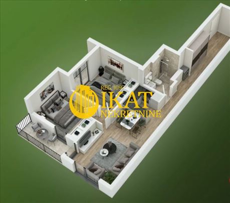 Lekino brdo, novogradnja 70,86m2 + pdv