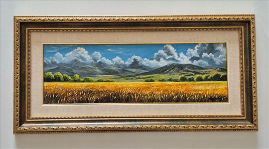 Ulje na platnu - Veliki pejzaž, prelepa slika!