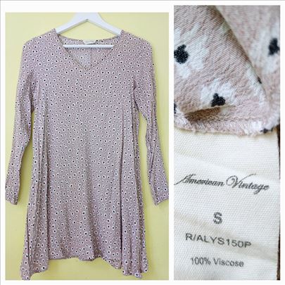 American vintage mini haljina, tunika, viskoza 100