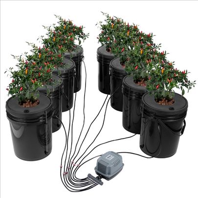 Hidroponski sistem za uzgoj u dubokoj vodi 20L x 8