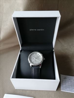 Ženski Pierre Cardin sat,cirkoni,koža,nov original