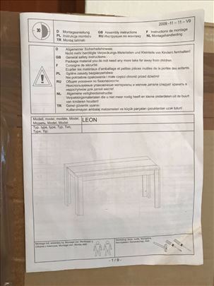 Sto za dnevnu sobu - nov