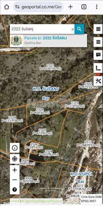 Bar, Šušanj, 24 ara na 1 km od mora