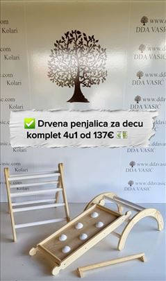 Drvene penjalice za decu – sobni komplet 