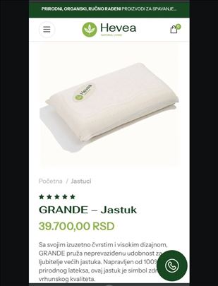 Hevea jastuk 