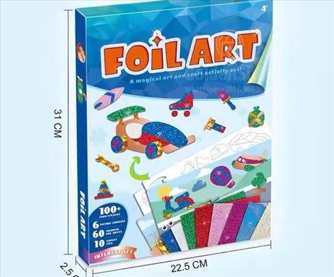 Set za kreativnu umetnost sa folijama – 100+ nalep