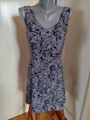 Plava haljina na šire bretele letnja       