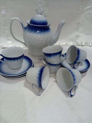 Plavo-beli, retro set šoljica za kafu