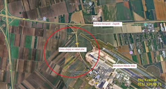 Surčin - kod Aerodroma Nikola Tesla, plac 215 ara