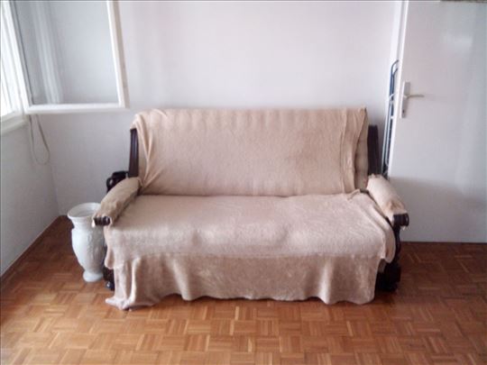 Komplet trosed dvosed fotelja stolica puno drvo