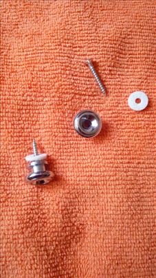 Dugmad za  kaiš gitare (pečurka)- crna i srebrna