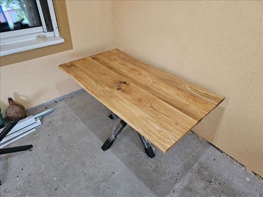 Hrast trpezarijski sto puno drvo 152x88