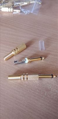  Jack 6,35 mm-Gold- 3 kom.