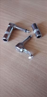 Jack ugaoni 6,35 mm- chrom