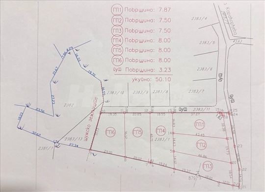 Prodaja placeva u građevinskom području - Vranić 