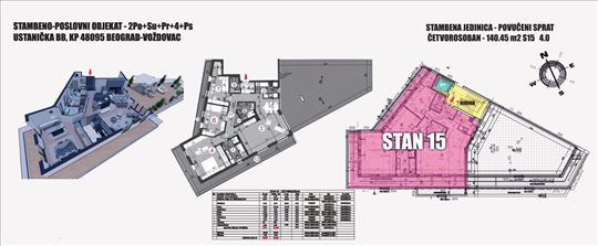 U izgradnji, Ustanička, 140,45m2,+80m2 krovna ter.