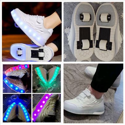 Patike roleri 2u1,punjive led usb,ima brojeva,mogu