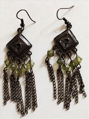 Vintage u boho stilu naušnice metal kristali