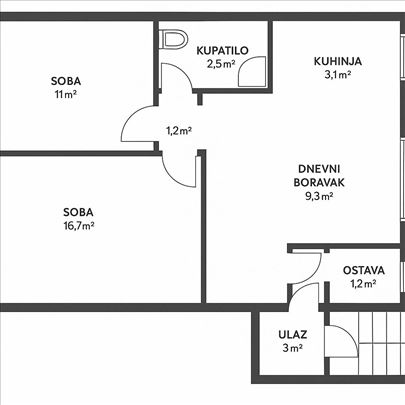 Na prodaju stan 48 m² – Dorćol, Venizelosova