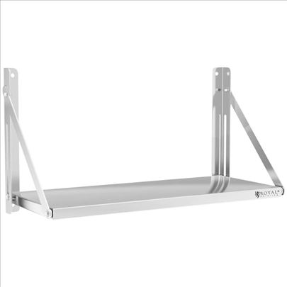 Royal Catering Sklopiva Zidna Polica Inox 80x30cm