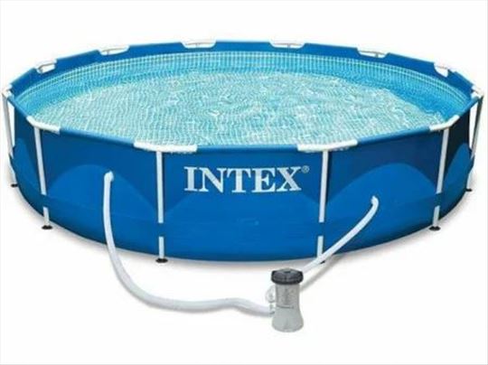 Bazen sa pumpom 366x76cm Metal Frame Intex 